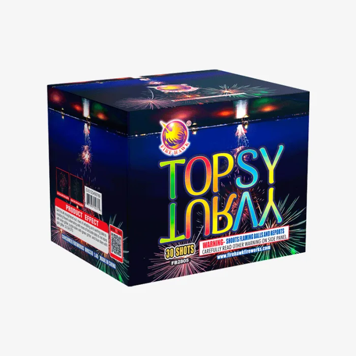 Topsy Turvy (30 Shots) Straight-Firing Aerial Cake