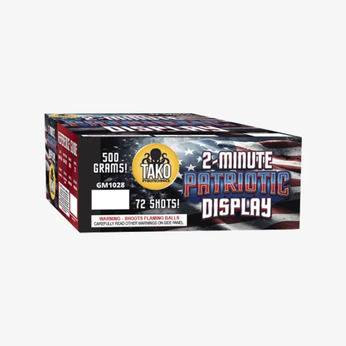 2-Minute Patriotic Display (72 Shots) Straight-Firing Aerial Cake