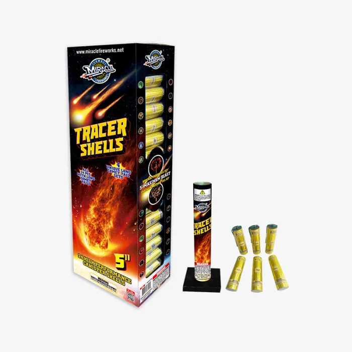 Tracer Shells (24 Shells) 5-Inch Canister Shell Kit with 4 Tubes
