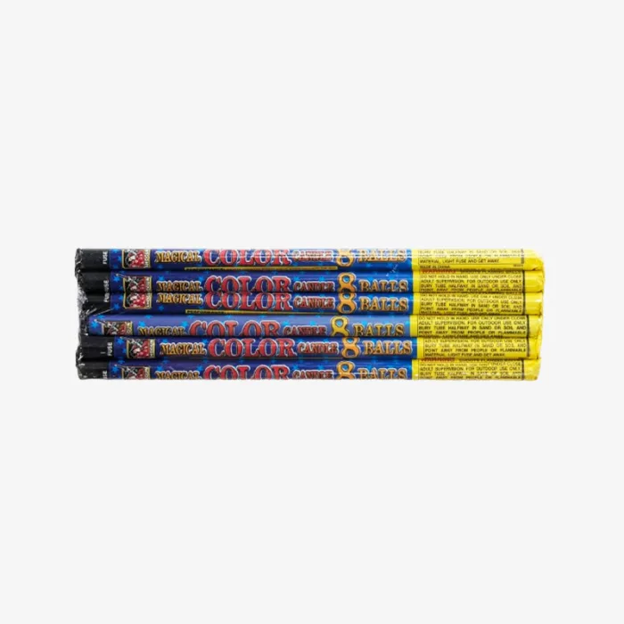Magical Color Candle (8 Shots) Roman Candle Pack