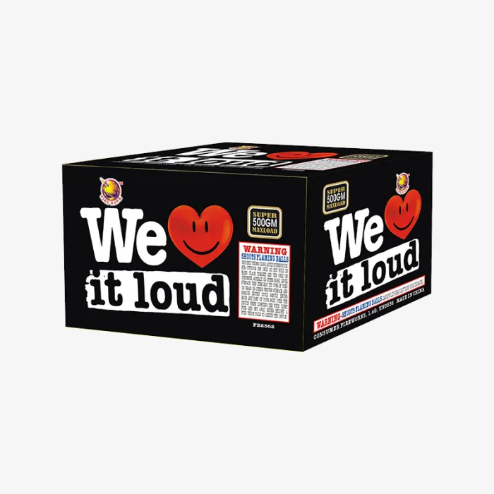 We Love It Loud (15 Shots) Straight-Firing Aerial Cake