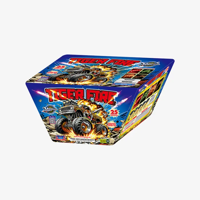 Tiger Fire (25 Shots) Fan-Firing Aerial Cake