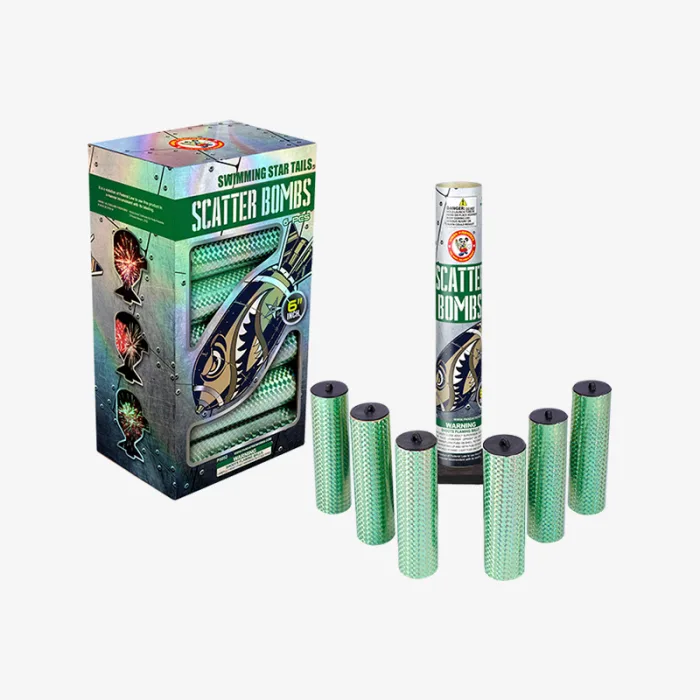Scatter Bombs (6 Shells) 6-Inch Canister Shell Kit with Tube