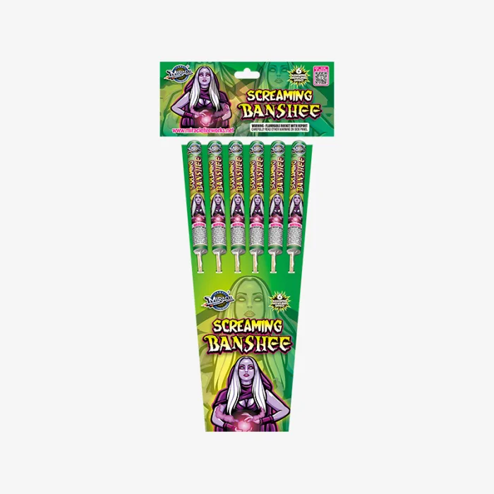Screaming Banshee Rocket with Howling Tail (6 Pack)