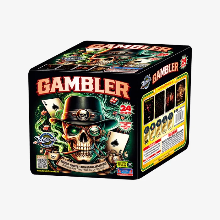 Gambler (24 Shots) Fan-Firing Aerial Cake