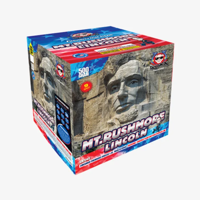 Mt. Rushmore Lincoln (9 Shots) Straight-Firing Aerial Cake