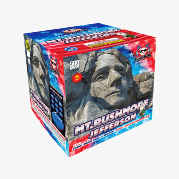 Mt. Rushmore Jefferson (9 Shots) Straight-Firing Aerial Cake
