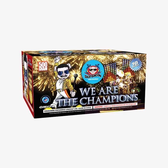 We Are The Champions (16 Shots) Fan-Firing Aerial Cake