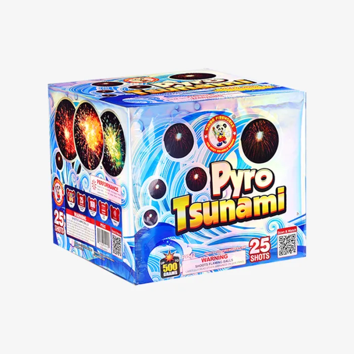 Pyro Tsunami (25 Shots) Straight-Firing Aerial Cake