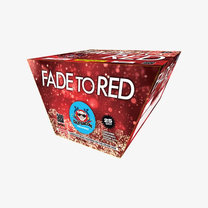 Fade To Red (25 Shots) Fan-Firing Aerial Cake