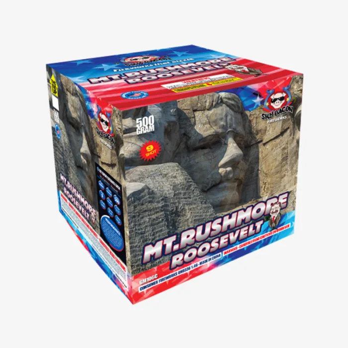 Mt. Rushmore Roosevelt (9 Shots) Straight-Firing Aerial Cake
