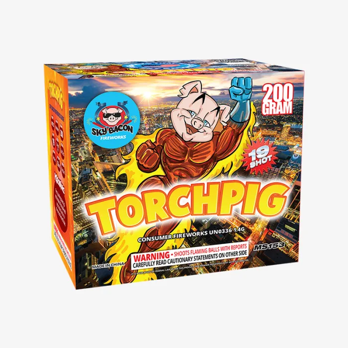 Torchpig (19 Shots) Straight-Firing Aerial Cake