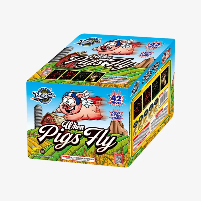 When Pigs Fly (42 Shots) Straight-Firing Aerial Cake