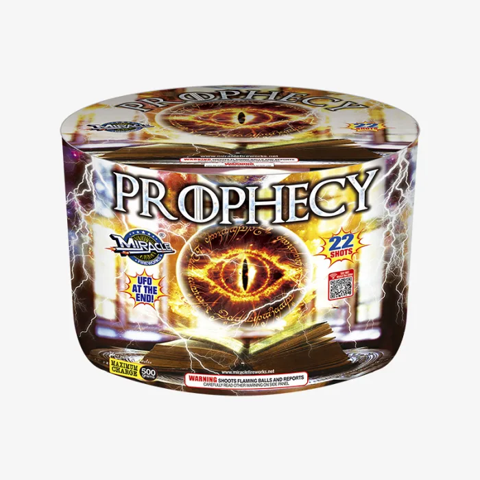 Prophecy (22 Shots) Straight-Firing Aerial Cake with 2-Stage Girandola