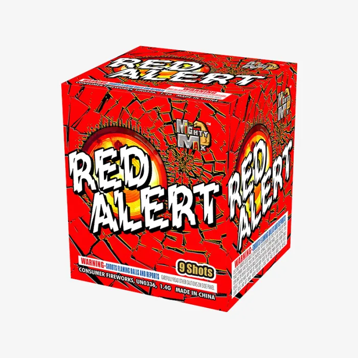 Red Alert (9 Shots) Straight-Firing Aerial Cake