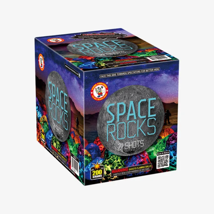 Space Rocks (21 Shots) Fan-Firing Aerial Cake