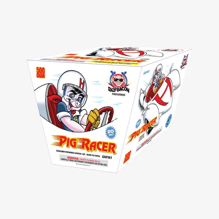 Pig Racer (20 Shots) Fan-Firing Aerial Cake