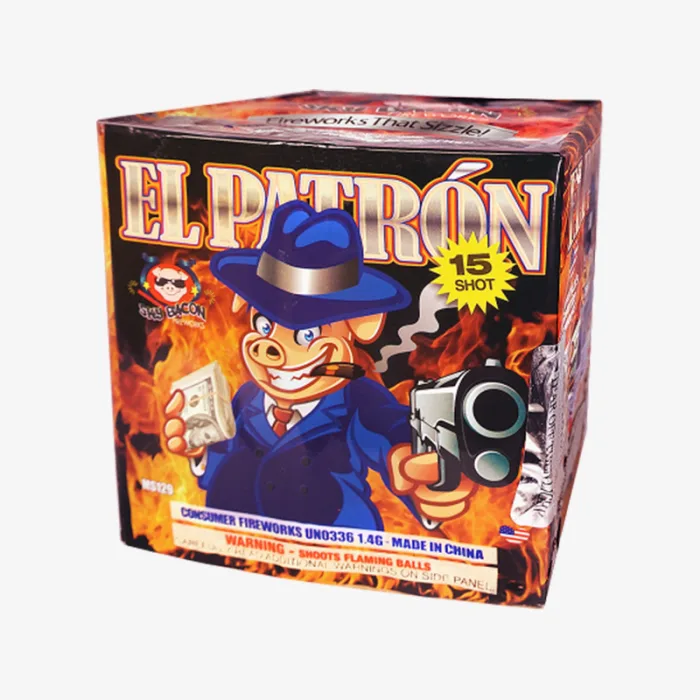 El Patron (15 Shots) Straight-Firing Aerial Cake