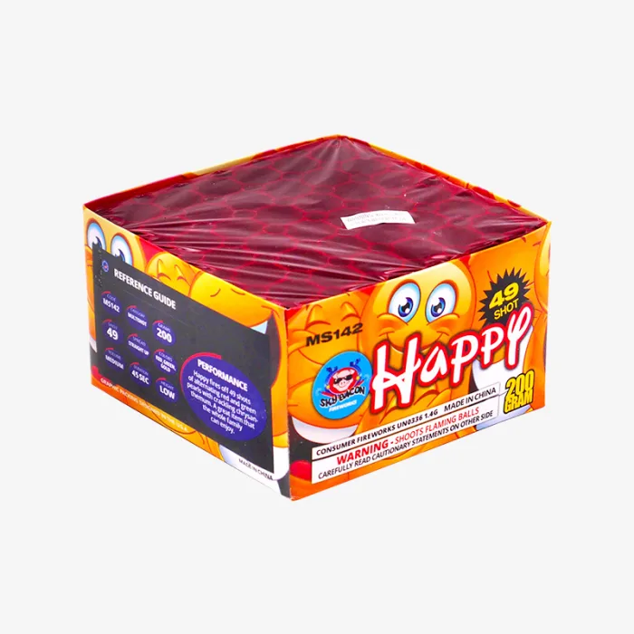 Happy (49 Shots) Straight-Firing Aerial Cake