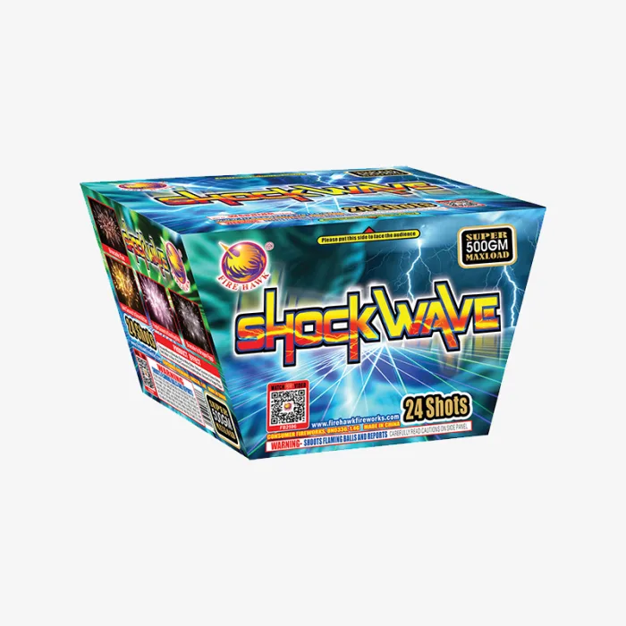 Shockwave (24 Shots) Fan-Firing Aerial Cake